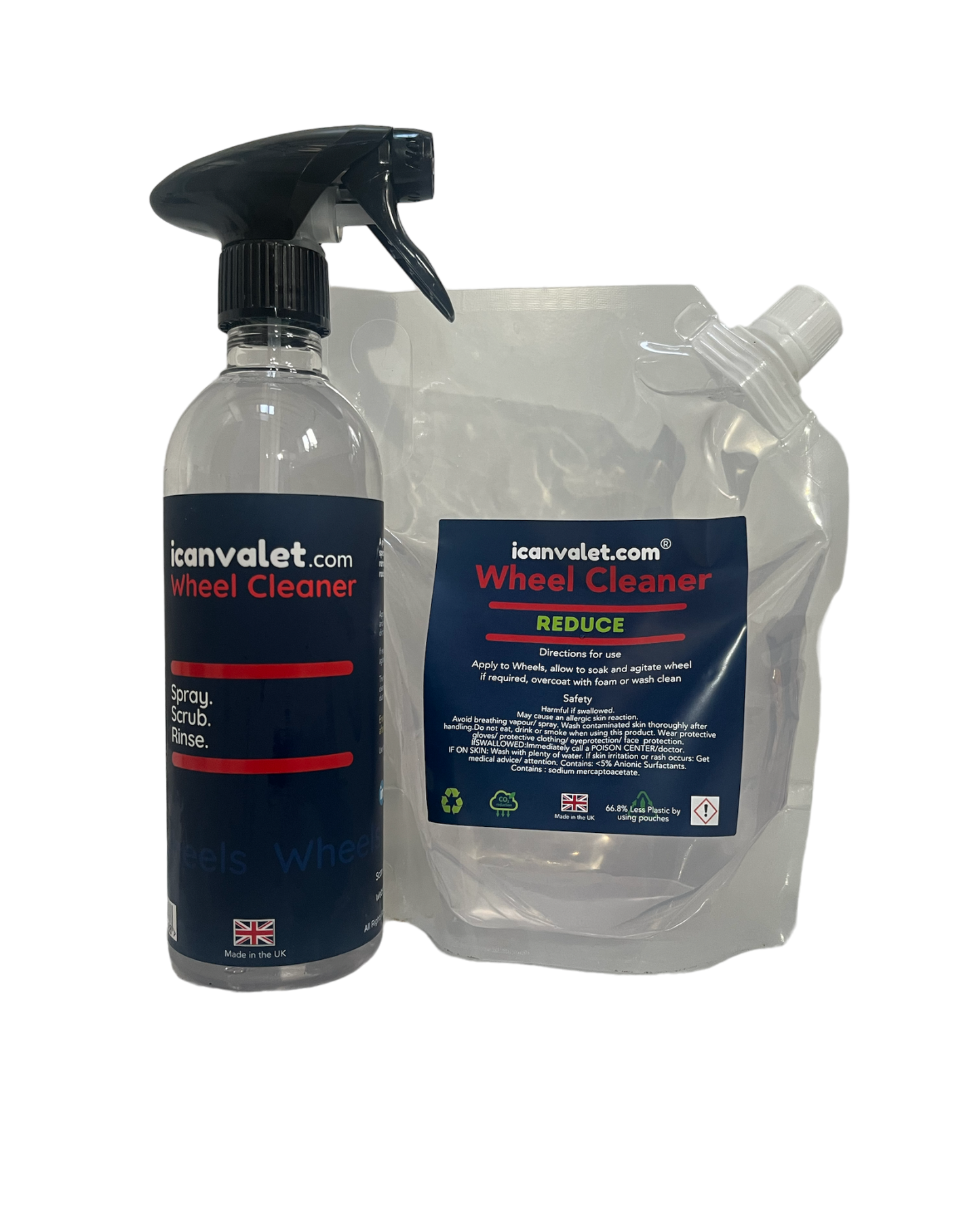 REDUCE - Wheel Cleaner Pouch, inc. lifetime Trigger with full 500ml Bottle