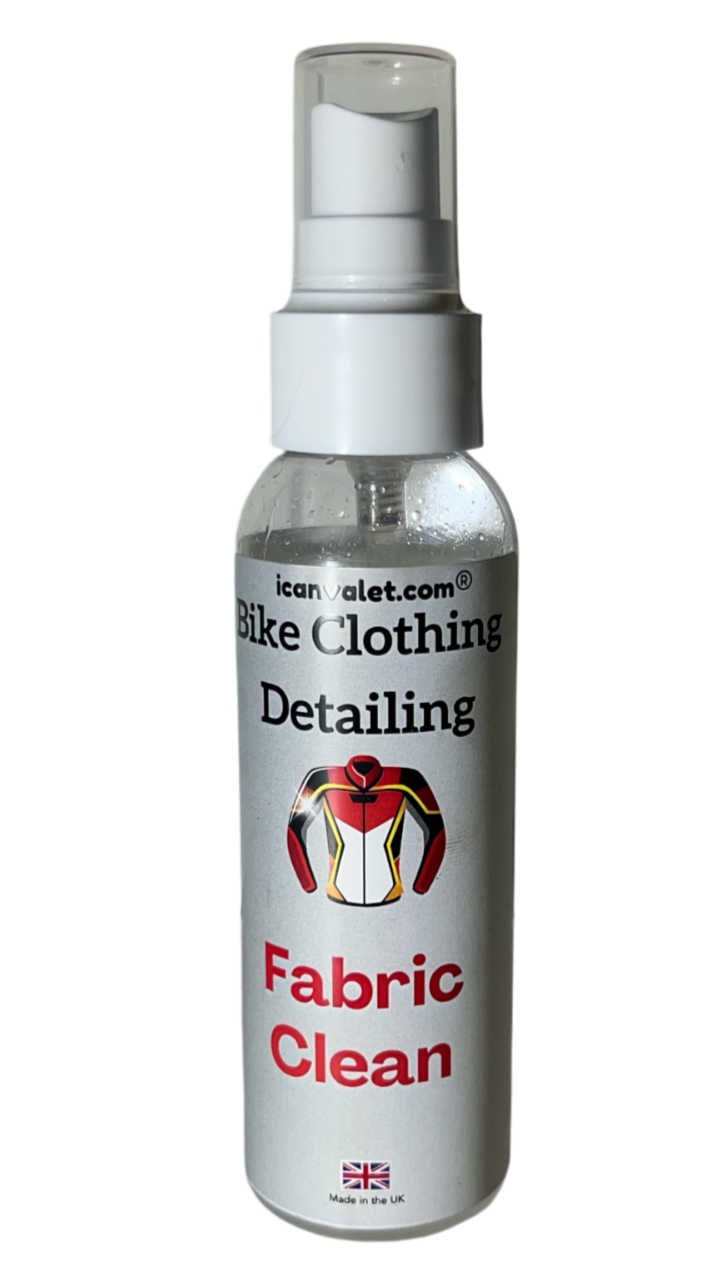 Motorcycle clothing fabric cleaner