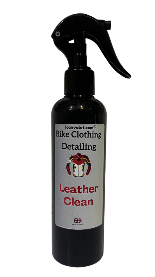 Motorcycle clothing leather cleaner